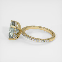 5.04 Ct. Grey Sapphire Ring, 18K Yellow Gold 4