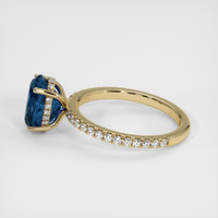 3.40 Ct. Blue Sapphire Ring, 18K Yellow Gold 4
