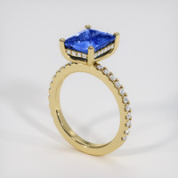 3.26 Ct. Blue Sapphire Ring, 18K Yellow Gold 2