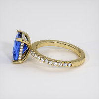 3.26 Ct. Blue Sapphire Ring, 18K Yellow Gold 4
