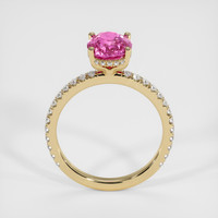 2.10 Ct. Pink Sapphire Ring, 18K Yellow Gold 3