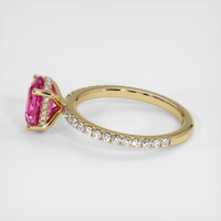 2.10 Ct. Pink Sapphire Ring, 18K Yellow Gold 4