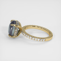 8.03 Ct. Greyish Blue Sapphire Ring, 18K Yellow Gold 4