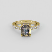 1.78 Ct. Bi Color Sapphire Ring, 18K Yellow Gold 1