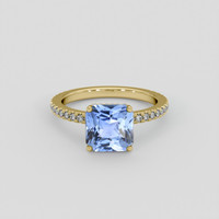 4.10 Ct. Blue Sapphire Ring, 18K Yellow Gold 1