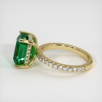 4.13 Ct. Emerald Ring, 18K Yellow Gold 4