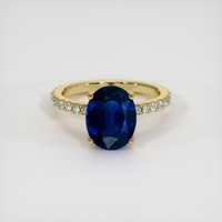 3.83 Ct. Sapphire Ring, 18K Yellow Gold 1