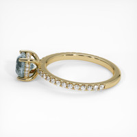 1.33 Ct. Greyish Blue Sapphire Ring, 18K Yellow Gold 4