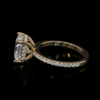 2.87 Ct. White Sapphire Ring, 18K Yellow Gold 4