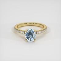 1.32 Ct. Sapphire Ring, 18K Yellow Gold 1