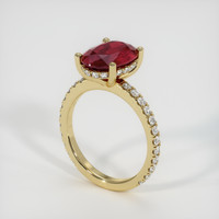 2.52 Ct. Ruby  Ring - 18K Yellow Gold