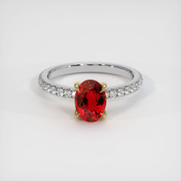 Ruby Ring 1.07 Ct. 14K Yellow White Preview