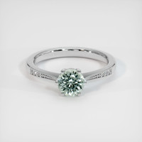 0.86 Ct. Greyish Blue Sapphire Ring, Platinum 950 1