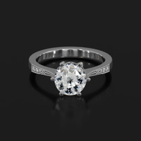1.55 Ct. Sapphire Ring, Platinum 950 1