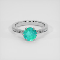 1.03 Ct. Emerald Ring, Silver 1