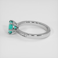 1.03 Ct. Emerald Ring, Silver 4