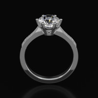1.55 Ct. White Sapphire Ring, 14K White Gold 3