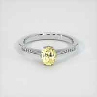 1.07 Ct. Yellow Sapphire Ring, 14K White Gold 1