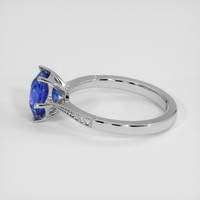 3.16 Ct. Blue Sapphire Ring, 18K White Gold 4
