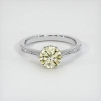 1.19 Ct. Yellow Sapphire Ring, 18K White Gold 1