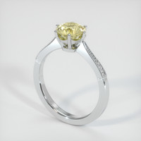 1.19 Ct. Yellow Sapphire Ring, 18K White Gold 2