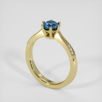 1.03 Ct. Blue Sapphire Ring, 10K Yellow Gold 2