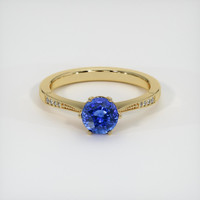 1.08 Ct. Blue Sapphire Ring, 14K Yellow Gold 1