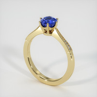 1.08 Ct. Blue Sapphire Ring, 14K Yellow Gold 2