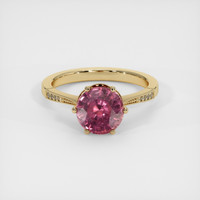 1.80 Ct. Reddish Pink Sapphire Ring, 14K Yellow Gold 1