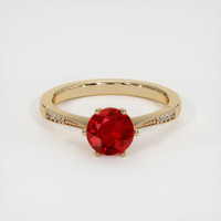 1.34 Ct. Ruby Ring, 14K Yellow Gold 1