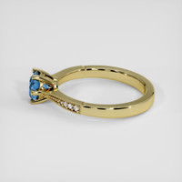 1.03 Ct. Blue Sapphire Ring, 14K Yellow Gold 4