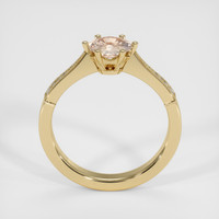 0.71 Ct. Peach Sapphire Ring, 14K Yellow Gold 3