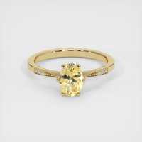 0.85 Ct. Yellow Sapphire Ring, 14K Yellow Gold 1
