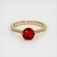 1.29 Ct. Ruby Ring, 18K Yellow Gold 1