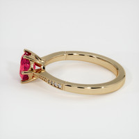 1.51 Ct. Purplish Red Ruby Ring, 18K Yellow Gold 4