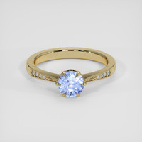 1.02 Ct. Blue Sapphire Ring, 18K Yellow Gold 1
