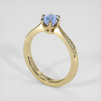 1.02 Ct. Blue Sapphire Ring, 18K Yellow Gold 2