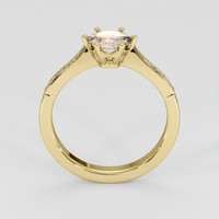 0.71 Ct. Peach Sapphire Ring, 18K Yellow Gold 3