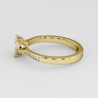 0.71 Ct. Peach Sapphire Ring, 18K Yellow Gold 4