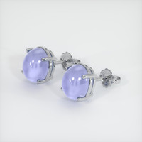 <span>10.77</span> <span class="tooltip-light">Ct.Tw.<span class="tooltiptext">Total Carat Weight</span></span> Purplish Blue Sapphire Earrings, Platinum 950 2