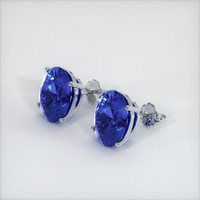 8.72 Ct.Tw. Blue Sapphire Earrings, Platinum 950 3
