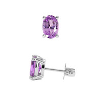 1.82 Ct.Tw. Purple Sapphire Earrings, Platinum 950 2