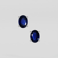 <span>1.96</span> <span class="tooltip-light">Ct.Tw.<span class="tooltiptext">Total Carat Weight</span></span> Blue Sapphire Earrings, Platinum 950 1