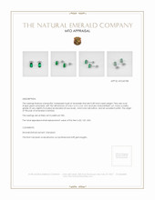 Emerald Earrings 0.48 Ct.Tw.Total Carat Weight Platinum 950 Appraisal