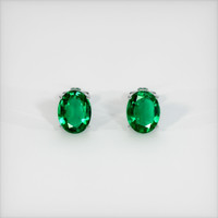 Emerald Earrings 3.00 Ct.Tw.Total Carat Weight, Platinum 950 Preview