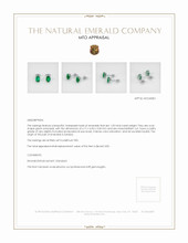 Emerald Earrings 1.43 Ct.Tw.Total Carat Weight Platinum 950 Appraisal