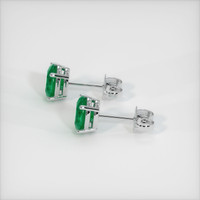 <span>1.43</span>&nbsp;<span class="tooltip-light">Ct.Tw.<span class="tooltiptext">Total Carat Weight</span></span> Emerald Earrings, Platinum 950 3