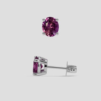 <span>1.27</span> <span class="tooltip-light">Ct.Tw.<span class="tooltiptext">Total Carat Weight</span></span> Purple Sapphire Earrings, Platinum 950 2