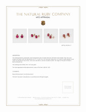Ruby Earrings 2.28 Ct.Tw.Total Carat Weight, 14K Rose Gold Appraisal