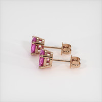 <span>1.27</span>&nbsp;<span class="tooltip-light">Ct.Tw.<span class="tooltiptext">Total Carat Weight</span></span> Sapphire Earrings, 14K Rose Gold 3
